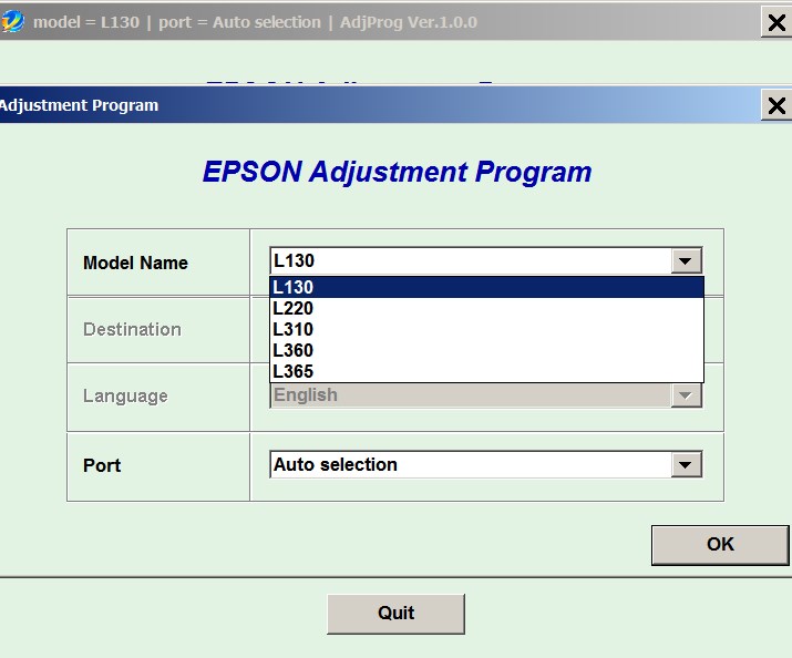 License for 1 PC for Epson <b>L130, L220, L310, L360, L365 </b> Adjustment Program unlimited time full version
