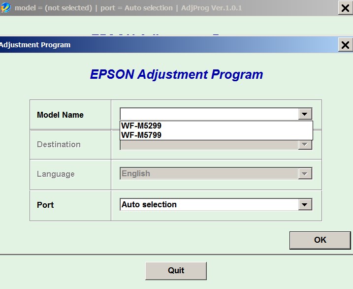 Epson <b>WorkForce WF-M5299, WF-M5799</b> (EURO) Ver.1.0.1 Service Adjustment Program  <font color=red>New!</font>