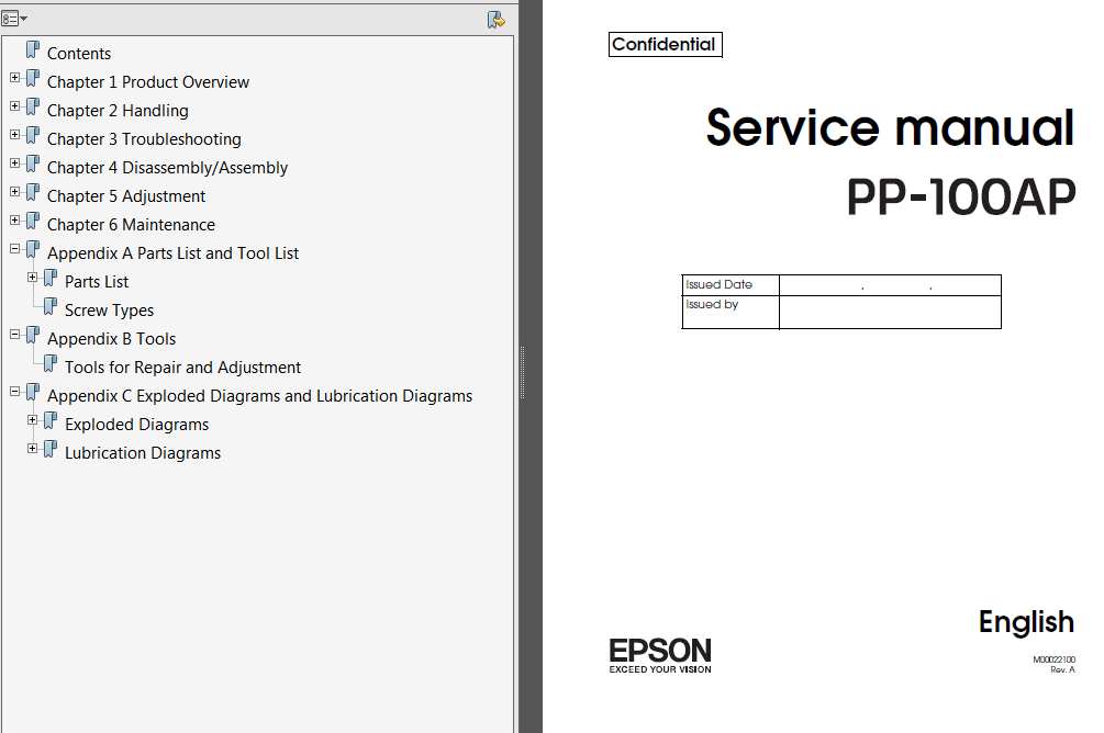 Epson <b>PP-100AP</b> DiscProducers Service Manual, Exploded Diagram and Parts List  <font color=red>New!</font>