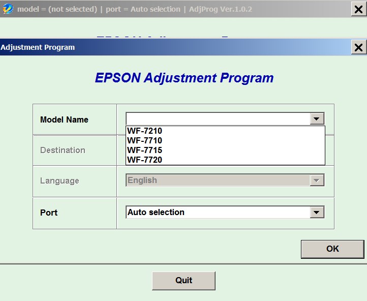 Epson <b>WorkForce WF-7210, WF-7710, WF-7715, WF-7720</b> (EURO) Ver.1.0.2 Service Adjustment Program FULL <font color=red>New!</font>