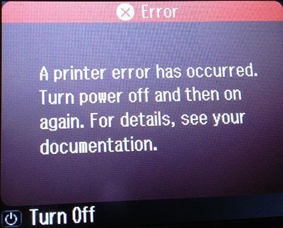 printer error occured