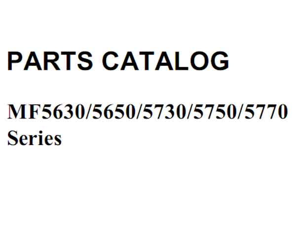 CANON MF5630, MF5650, MF5730, MF5750, MF5770  Series Parts Catalog