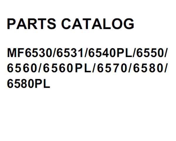 CANON MF6530, MF6531, MF6540, MF6550, MF6560, MF6560, MF6570, MF6580, MF6580 Parts Catalog