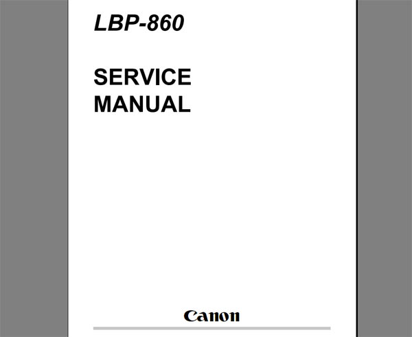 CANON LBP-860 Laser Printer Service Manual and Parts Catalog