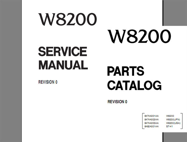 CANON W8200 printer Service Manual and Parts Catalog