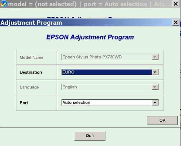Epson <b>PX730</b> Service Adjustment Program full