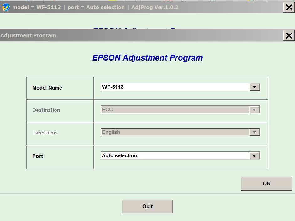 Epson <b>WorkForce WF-5113, WF-5623</b> (ECC) Ver.1.0.2 Service Adjustment Program  <font color=red>New!</font>