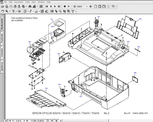 Epson Office T30, T33, B30, T30, WorkForce 30, PX-101  printers Parts List  <font color=red>New!</font>