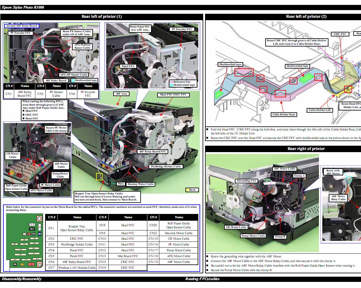 Epson <b>R3000, PX5V </b> printers Service Manual and Connector Diagram  <font color=red>New!</font>