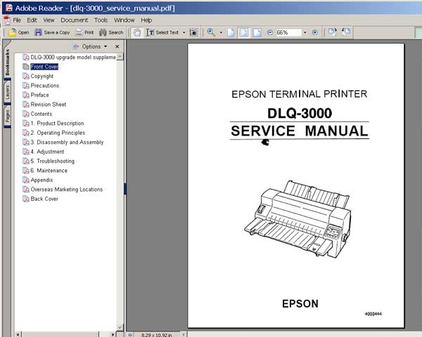 Epson DLQ-3000+ Printer <br> Service Manual