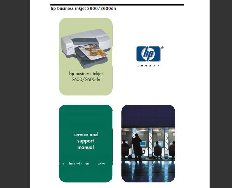 HP Business InkJet 2600, 2600dn Series Printers Service Manual