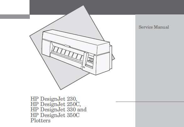 HP DesignJet 230, 250C, 330, 350C Plotters Service Manual, Parts and Diagrams