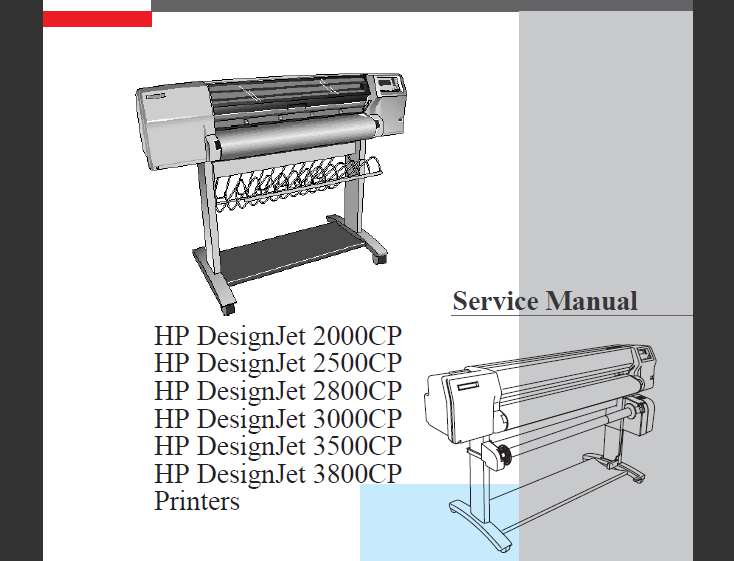 HP DesignJet 2000CP, 2500CP, 2800CP, 3000CP, 3500CP, 3800CP Service Manual