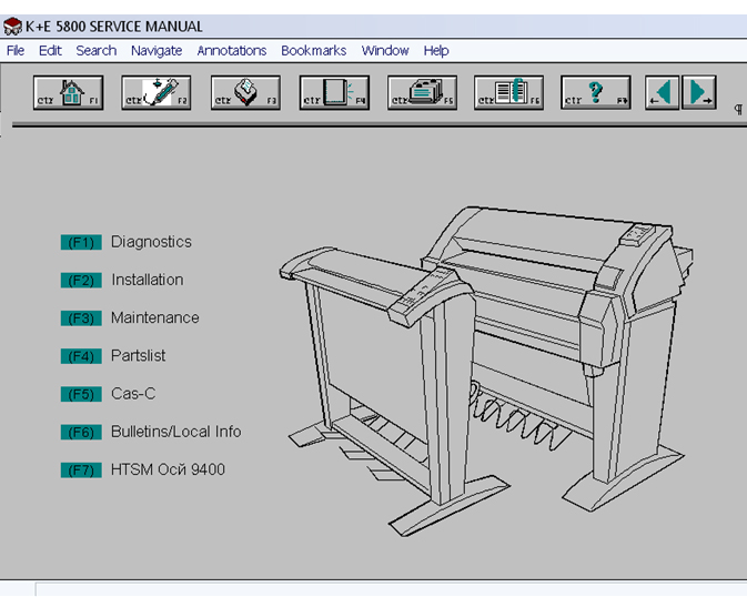 OCE 9400 Technical Service Manual, Parts List, User Manual