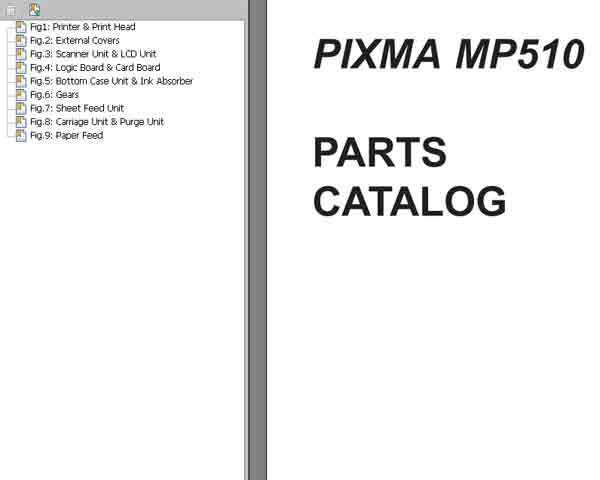 CANON MP510 Parts Catalog