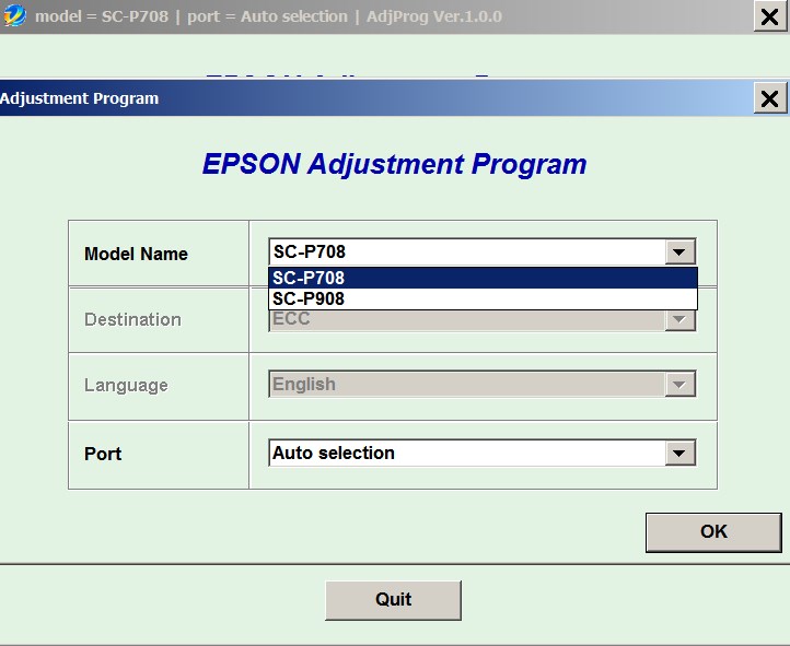 License for 1 PC for Epson <b>SC-P708, SC-P908 Series</b> Adjustment Program