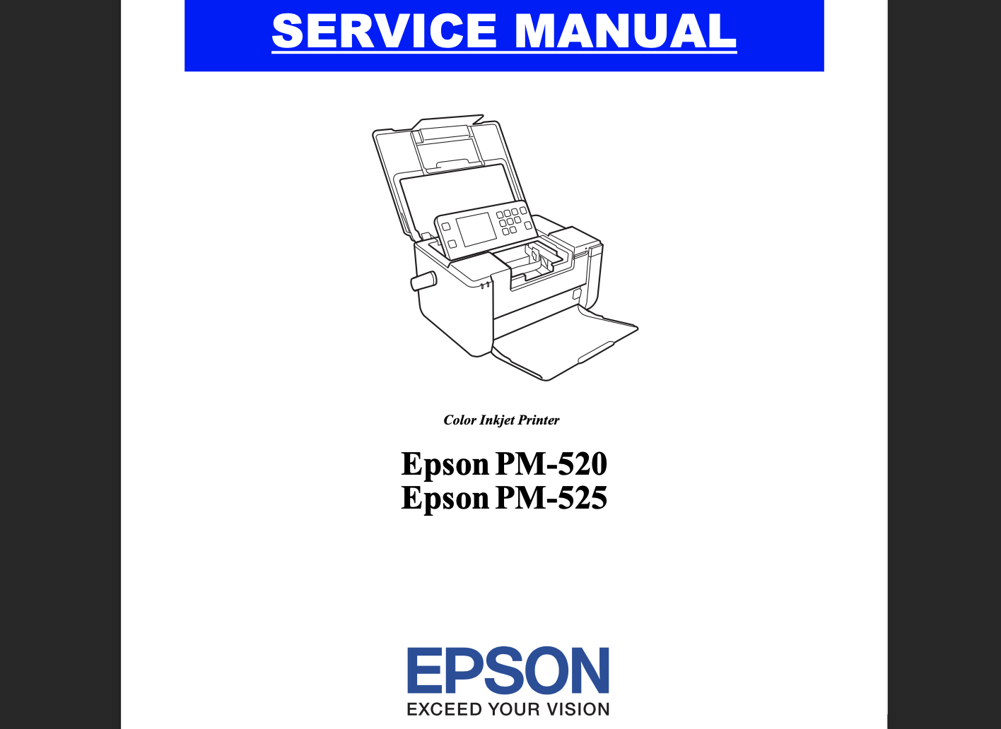 Epson PictureMate PM520, PM525 printers Service Manual,  Exploded View