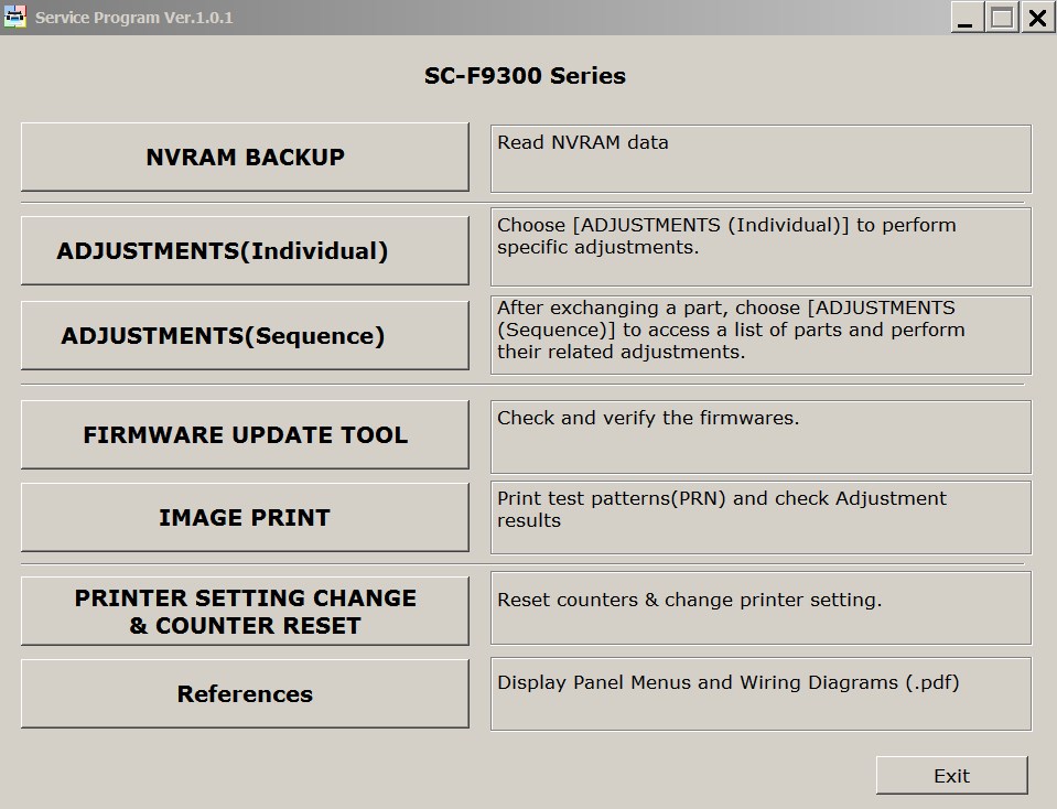 Epson <b>SureColor SC-F9300 Series</b> Service  Adjustment Program <font color=red>New!</font>