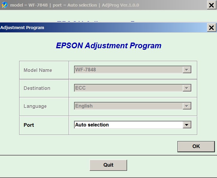 License for 1 PC for Epson <b>WF-7840, WF-7848</b> Adjustment Program