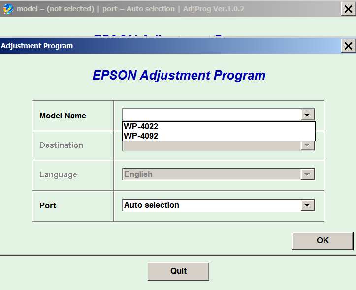 Epson <b>WorkForce WP-4022, WP-4092</b> (Latin) Ver.1.0.2 Service Adjustment Program  <font color=red>New!</font>