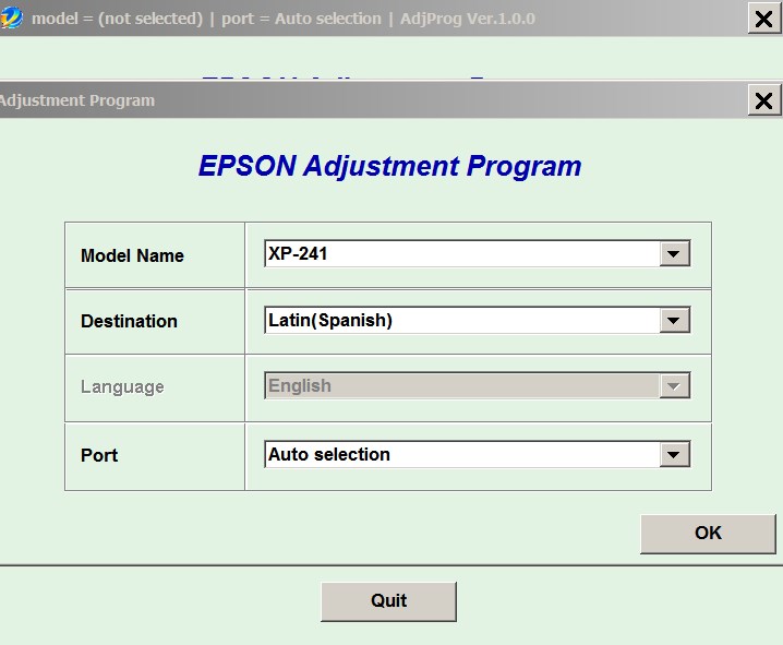 Epson <b> XP-241, XP-441  </b> (Latin) Ver.1.0.0 Service Adjustment Program
