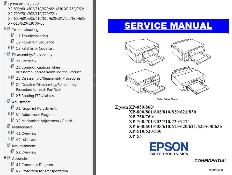 EPSON XP-510 Parts Manual