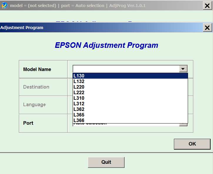 Программа для сброса чернил epson. Adjustment program Epson l130. Adjustment program сброс памперса.