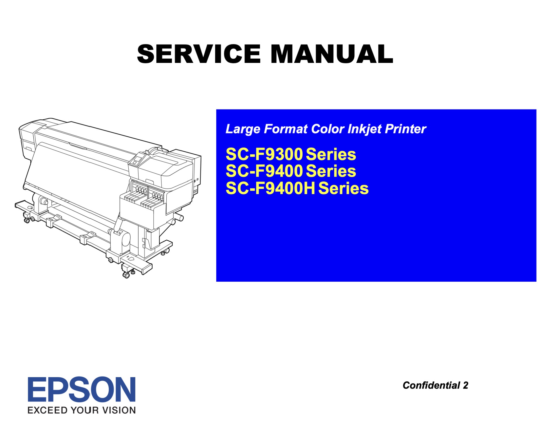 Epson Sure Color SC-F9300, SC-F9400, SC-F9400H Series Service Manual, Parts List and Exploded Diagram <font color=red>New!</font>
