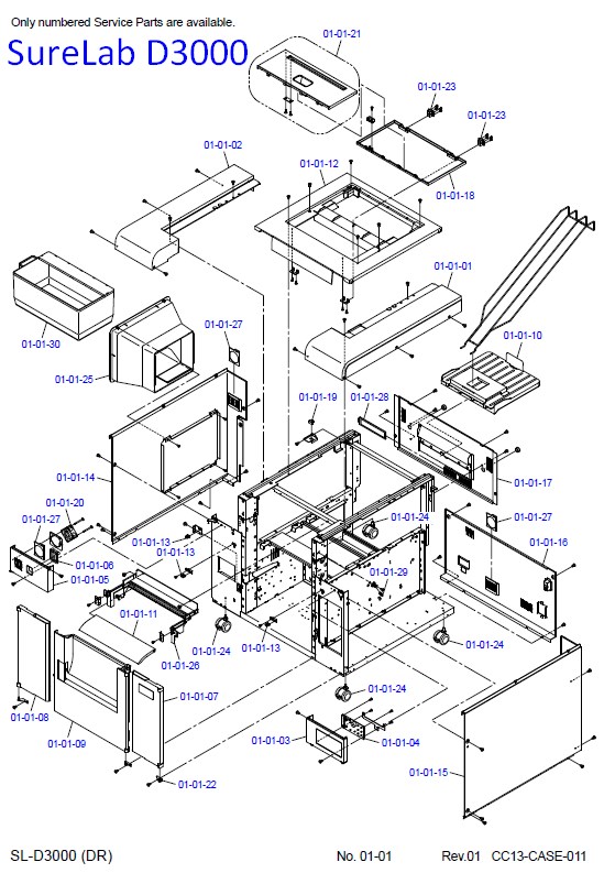 Sure Lab <b>SL-D3000</b> printer Exploded Diagram  <font color=red>New!</font>