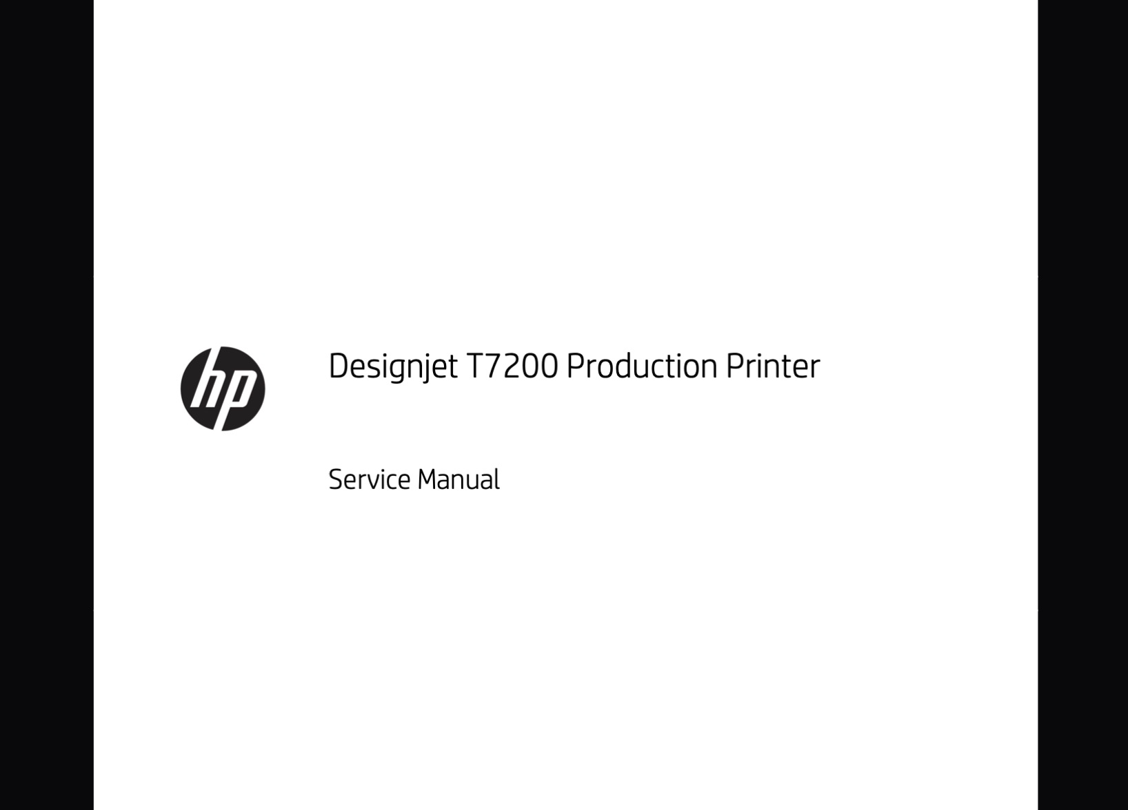 HP Designjet T7200 Printers Series Service Manual and Parts List and Diagrams
