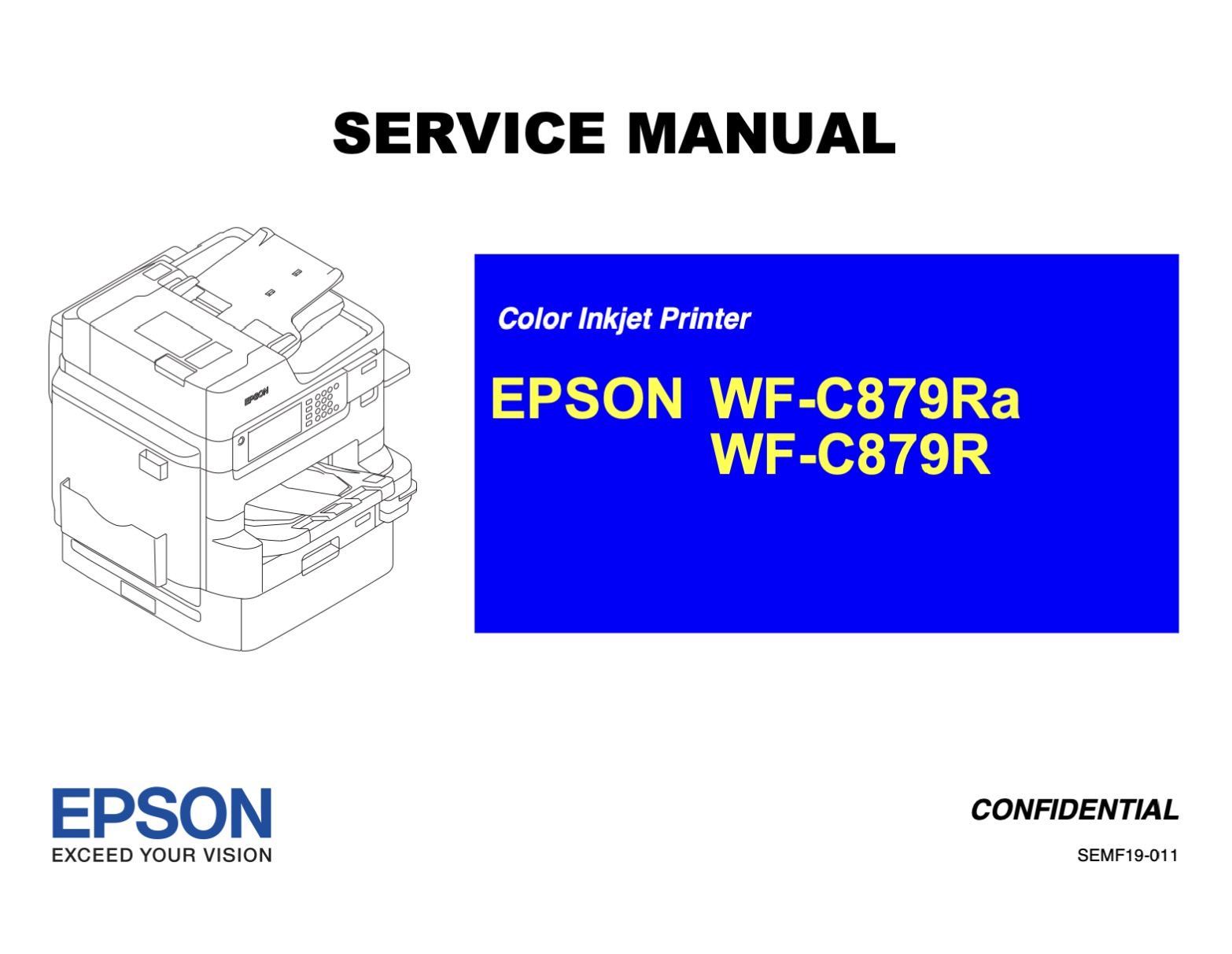 Epson <b> WF-C879Ra, WF-C879R</b> printers Service Manual  <font color=orange>New!</font>