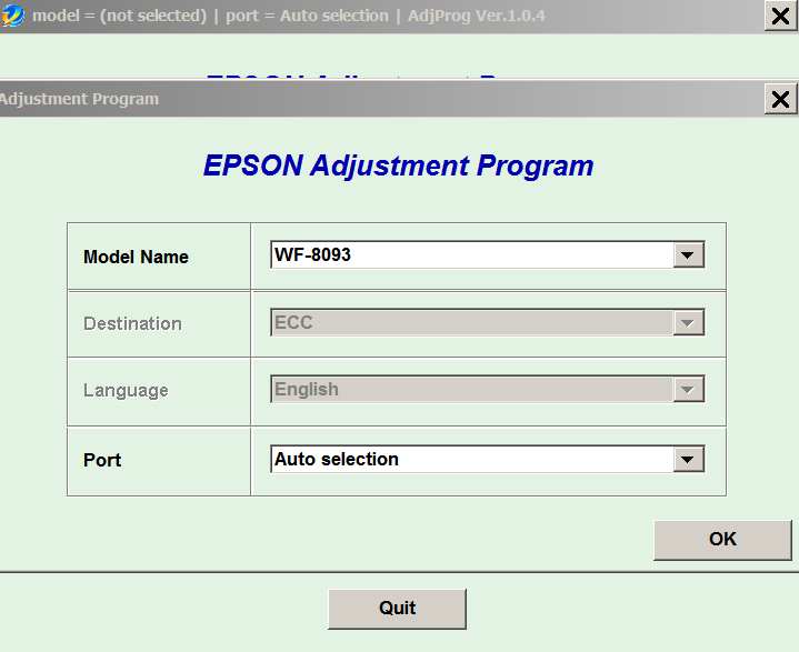 Epson <b>WorkForce WF-8093, WF-8593</b> (ECC) Ver.1.0.4 Service Adjustment Program  <font color=red>New!</font>