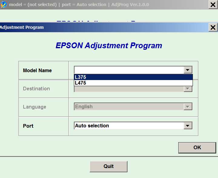 Epson <b>L375, L475 </b> (Latin) Ver.1.0.0 Service Adjustment Program  <font color=red>New!</font>
