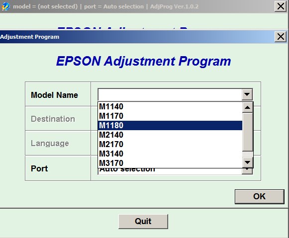 Epson <b>EcoTank M1100, M1140, M1170,  M1180, M2100, M2140, M2170, M3140, M3170, M3180</b> (EPIL) Ver.1.0.2 Service Adjustment Program Unlimited PC <font color=red>New!</font>
