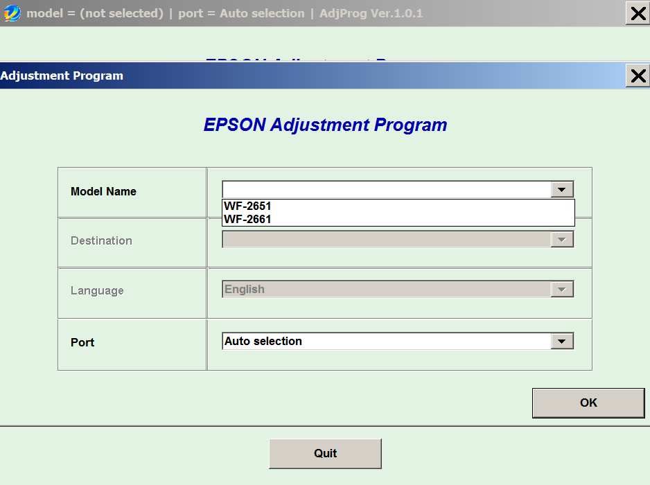 Epson <b>WorkForce WF-2651, WF-2661</b> (ESP) Ver.1.0.1 Service Adjustment Program  <font color=red>New!</font>
