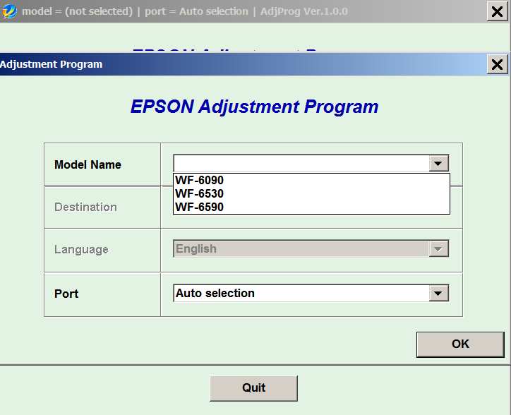 Epson <b>WorkForce WF-6090, WF-6530, WF-6590</b> (EAI) Ver.1.0.0 Service Adjustment Program  <font color=red>New!</font>