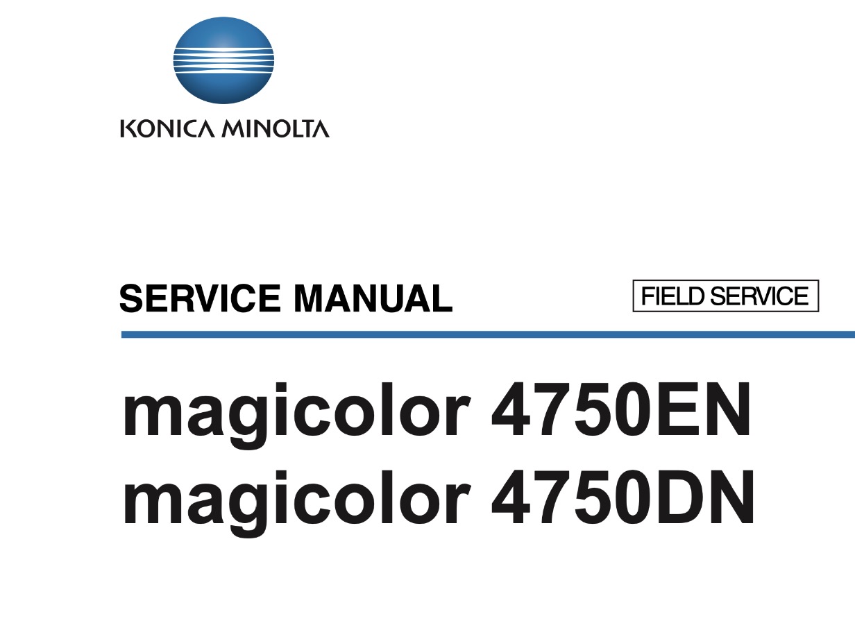 Konica / Minolta magicolor 4750DN, 4750EN  Service Manual