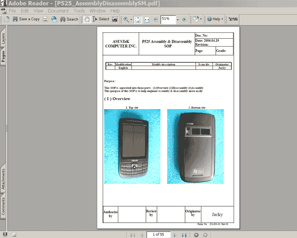 ASUS P525 Disassembly and Assembly Manual