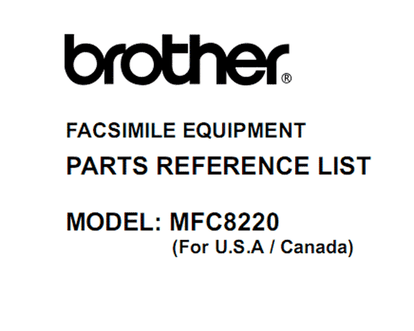 Brother Facsimile  MFC-8220 Parts List
