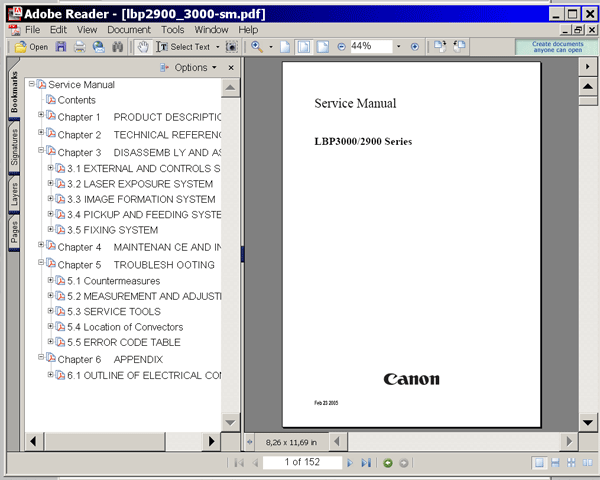 CANON LBP-2900, LBP3000 Laser Printer<br> Service Manual