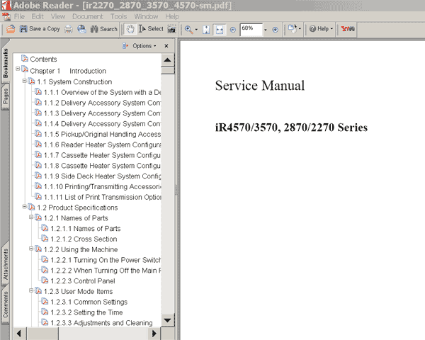 Canon iR2270, iR2870, iR3570, iR4570 Series Service Manual