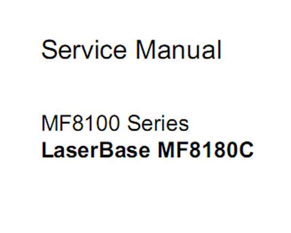 CANON MF8100 Series Service Manual