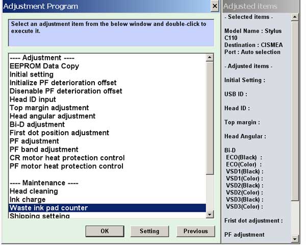 Adjustment Program Epson