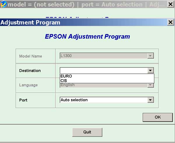 Epson L1300 Euro Cis Ver 1 0 0 Service Adjustment Program New