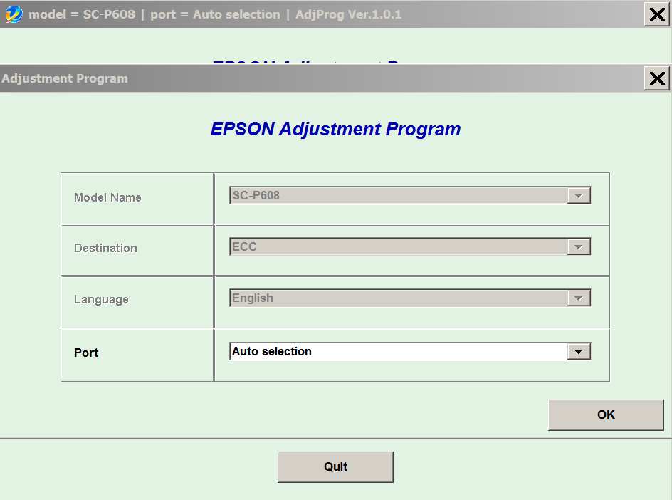 Epson <b>Sure Color SC-P608 </b> (ECC) Ver.1.0.1 Service Adjustment Program  <font color=red>New!</font>