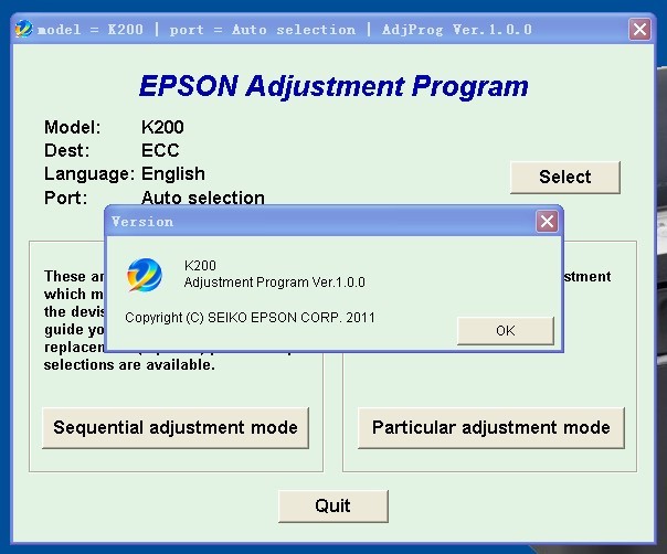 Epson <b>K200</b> (ECC) Ver.1.0.0 Service Adjustment Program  <font color=red>New!</font>