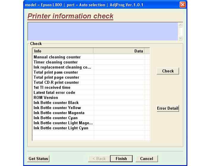 Epson <b>L800</b> Service Adjustment Program