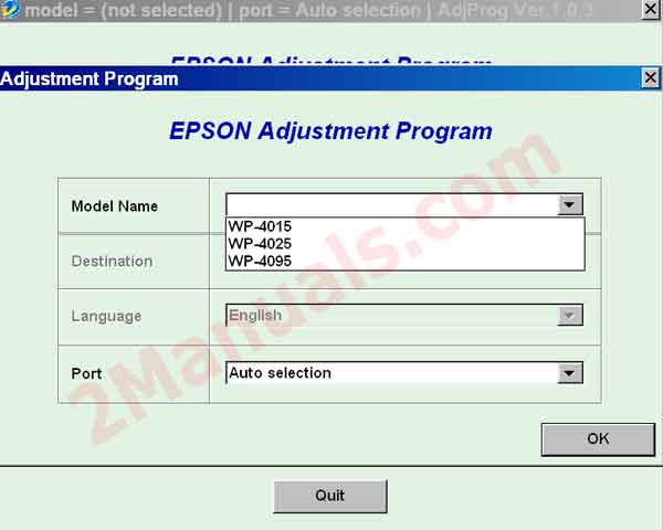 Epson <b>WorkForce WP-4015DN, WP-4025DN, WP-4095DN</b> Service Adjustment Program
