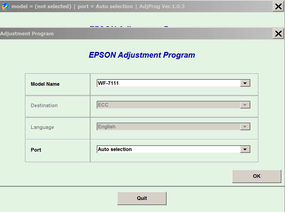 Epson <b>WorkForce WF-7611, WF-7621</b> (ECC China) Ver.1.0.3 Service Adjustment Program  <font color=red>New!</font>