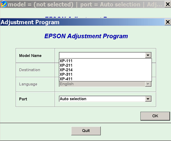 Epson <b> XP-111, XP-211, XP-214, XP-311, XP-411</b> (ESP) Ver.1.0.4 Service Adjustment Program